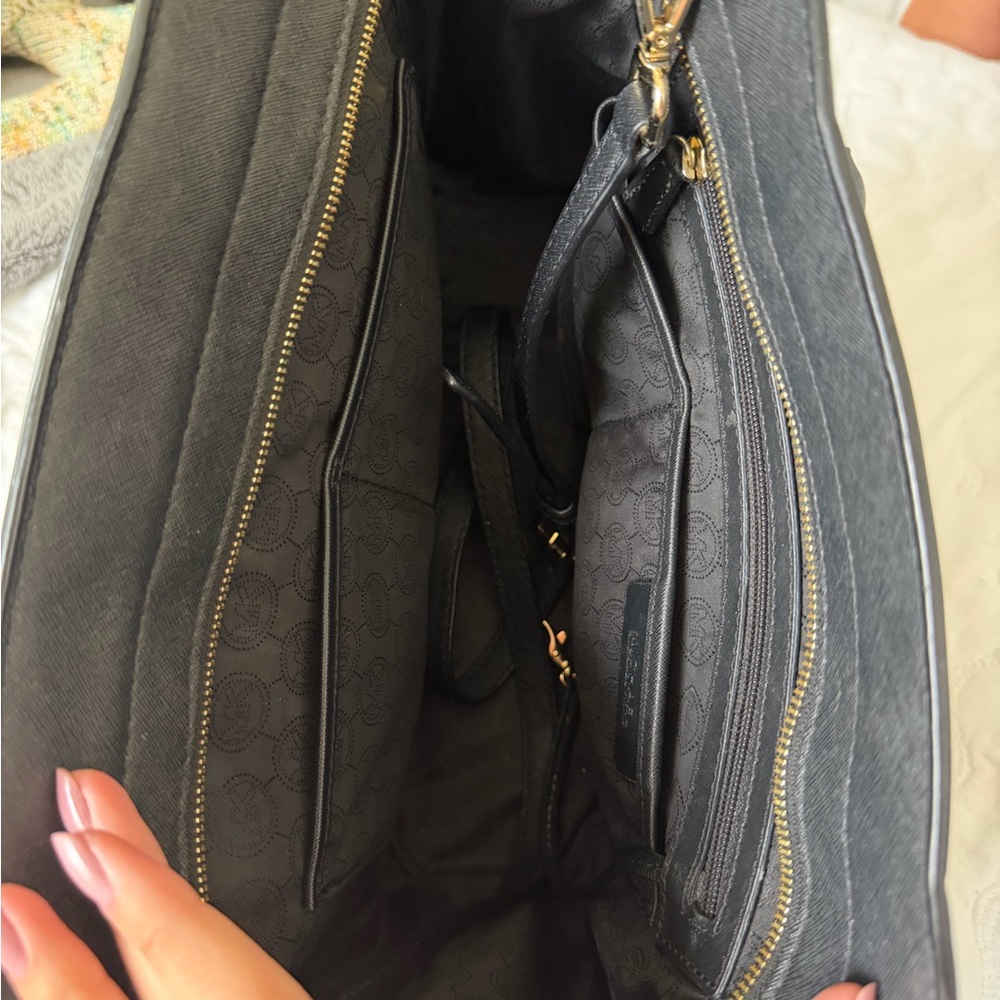 Michael Kors Black Saffiano Satchel with Gold Hardware - Picture 2 of 3